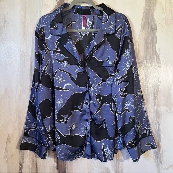 Adore Me via Victoria's Secret Black Cat Sammi PJ Set Size XL - Picture 2 of 10